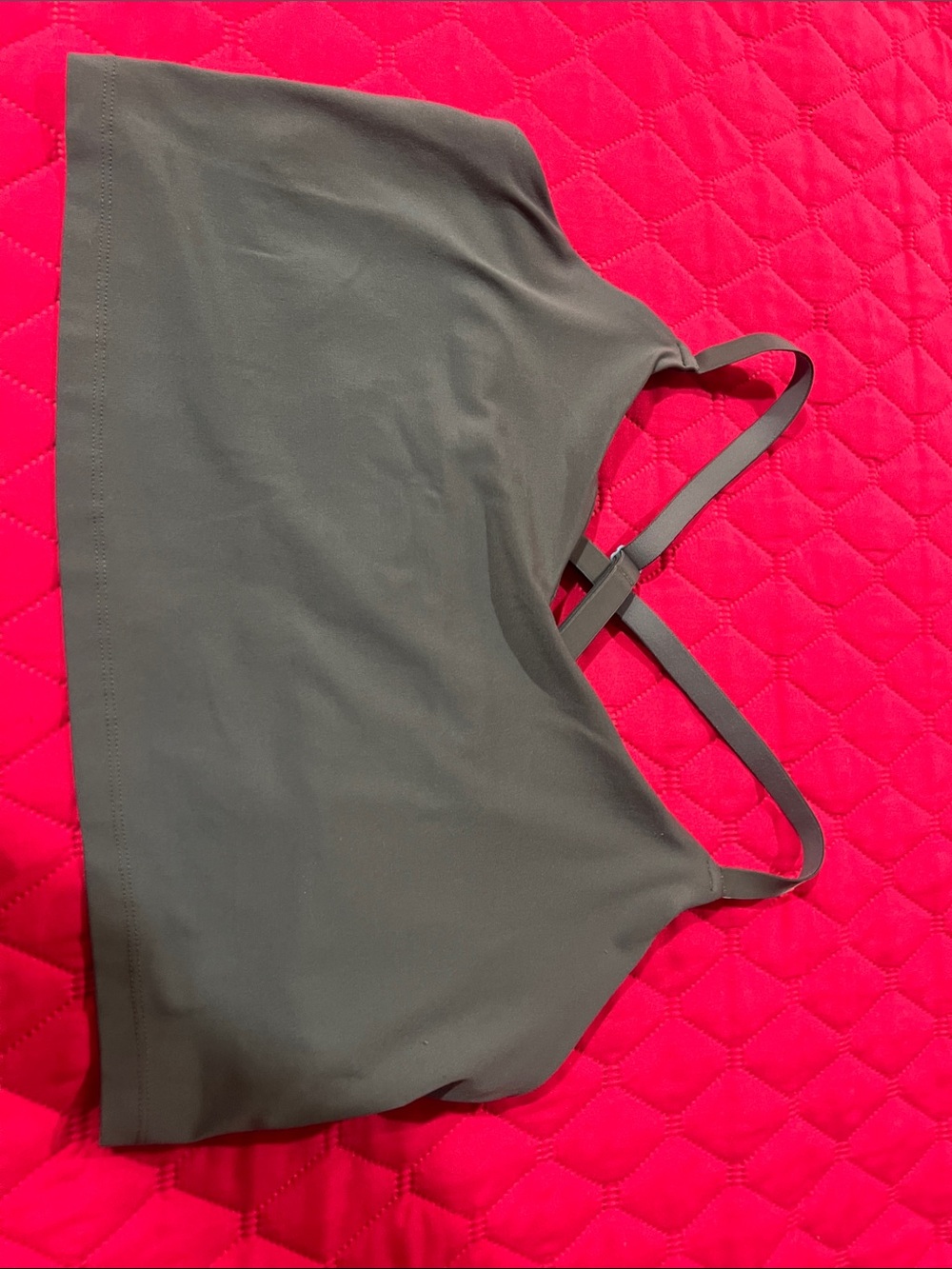 aerie Olive Charcoal Seamless Sports Bralette